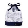 COLORFUL CANDY STYLE Small Drawstring Cup Bags (with Name Tags), Water-Repellent, No-Iron Design, Whale and Logbook Design, Set of 3, Boys' Cool Kids'