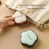 Portable Travel Makeup Powder Puff Storage Box with Mirror - Breathable & Dustproof