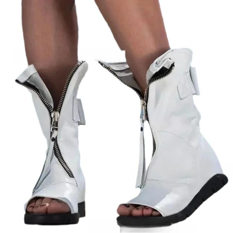 2025 Spring Autumn New Womens Sandals Simple Comfort Women Shoe Versatile Light Womens Single Boots Casual Women's Leather Shoes