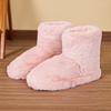Cross-border autumn and winter new plush medium boots women's foreign trade wholesale home cotton shoes non-slip warm bag and cotton slippers