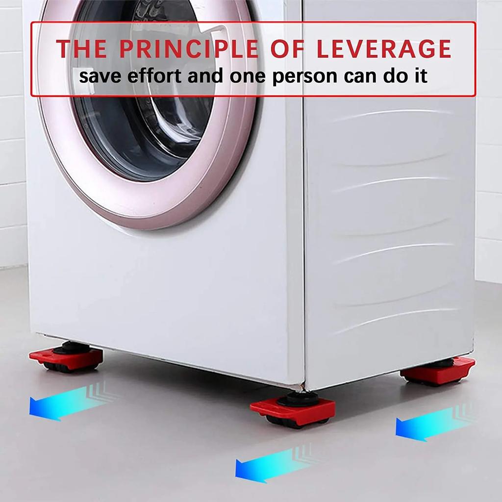 5 szt./zestaw Narzędzie do przenoszenia mebli Zestaw rolek do przenoszenia ciężkich rzeczy z drążkiem Podnośnik do mebli z kółkiem Profesjonalne narzędzie do przenoszenia