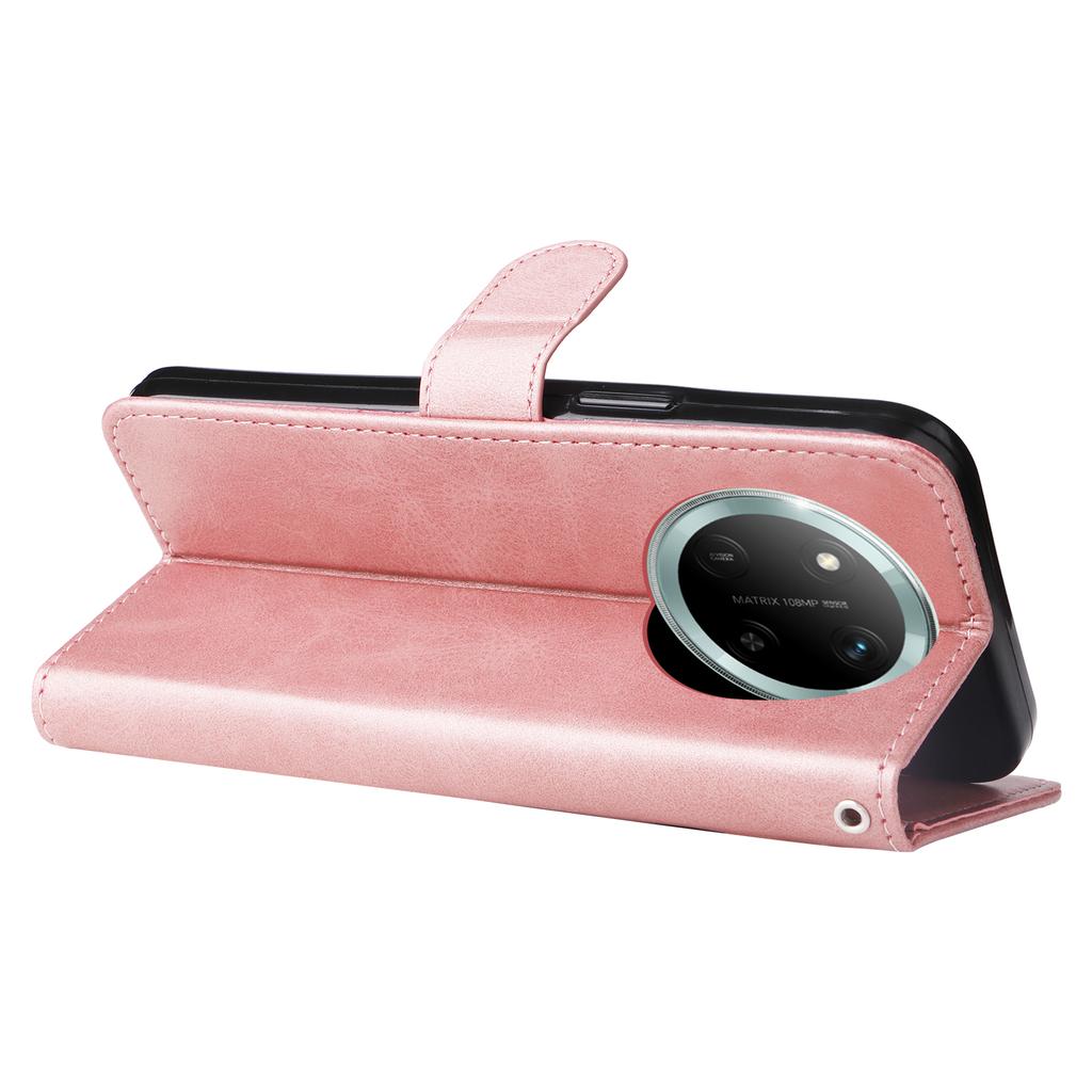 Zipper Wallet Case for Honor Magic7 Lite 5G/X9c 5G/X60 Pro 5G Calf Texture Leather Phone Cover