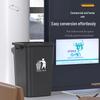 Square Extra Large Trash Can - Durable, Lidless Design for Commercial, Kitchen, or Outdoor Use