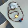 1Pc Star Hanging Neck, Original Wax Oil Line Feel Paint Star Beads High Value Handmade Beaded Mobile Phone Chain Hanging Neck