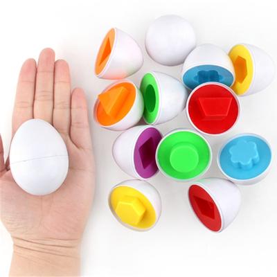 6PCS Montessori Learning Education Matematica Giocattoli Uova Intelligenti Gioco Di Puzzle 3D Per I Bambini Giocattoli Popolari Puzzle Strumenti di Forma Mista