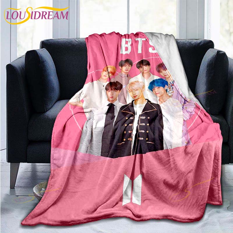 

Kpop Bangtan Boys Bts Плед для дивана Покривало на ковдру Подорожня постільна білизна Розпродаж Плед Фланелевий Плед Покривало на ліжко 150x200cm
