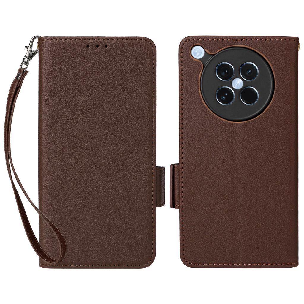 For Oppo Find X8s 5G Case with Wrist Strap Litchi Texture PU Leather Wallet Phone Cover