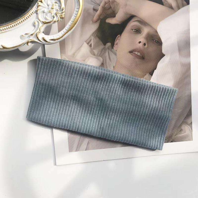 Kobiety Jednokolorowa Opaska na Głowę Joga Dzianinowa Elastyczna Gumka do Włosów Turban Makijaż Obręcz do Włosów Moda Vintage Akcesoria do Włosów