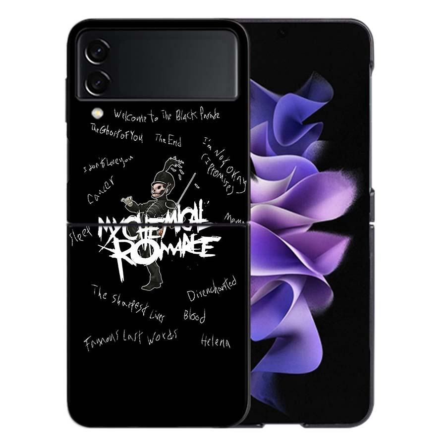 My Chemical Romance MCR Phone Case For Samsung Z Flip 6 7 5G Galaxy Z Flip 5 4 3 5G Cases Shockproof Hard Cover TPU
