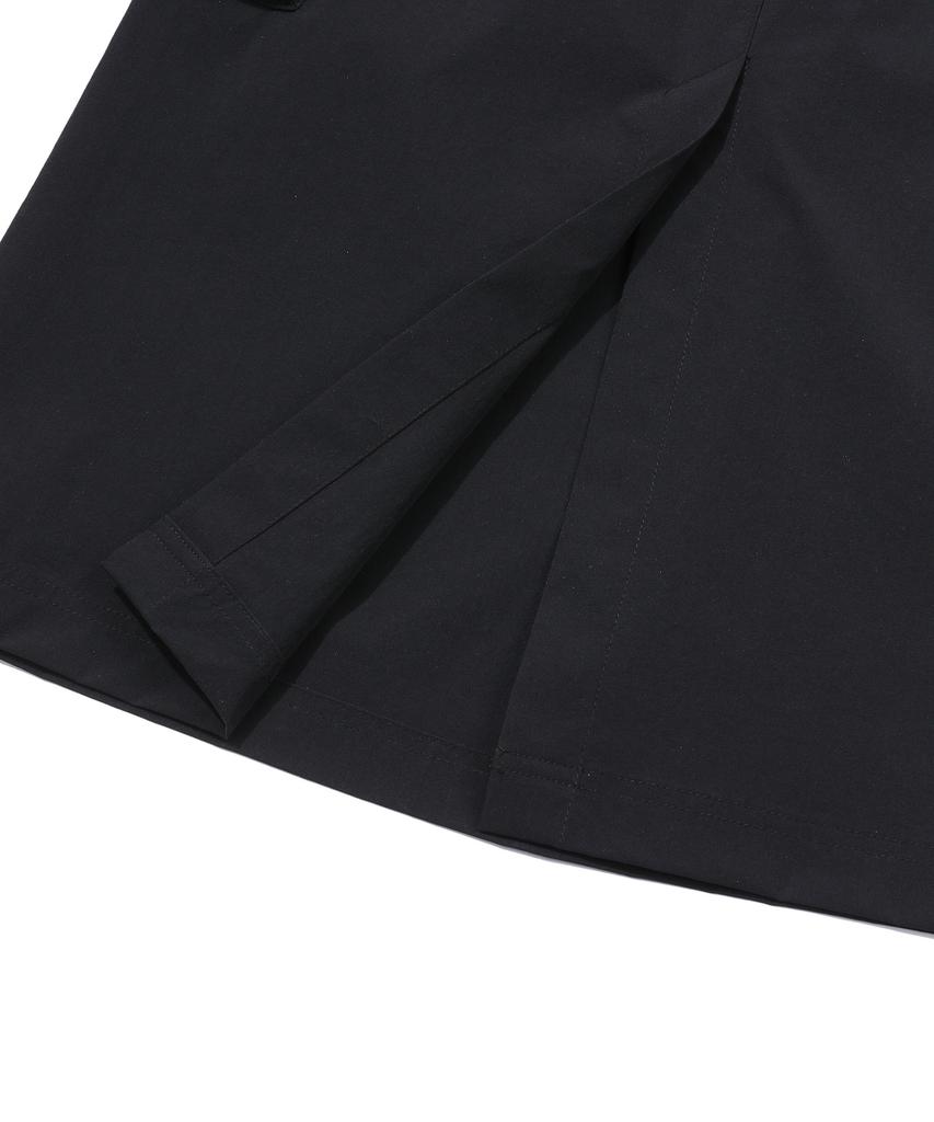 Vintril New York Stretch Woven Long Skirt (Black)