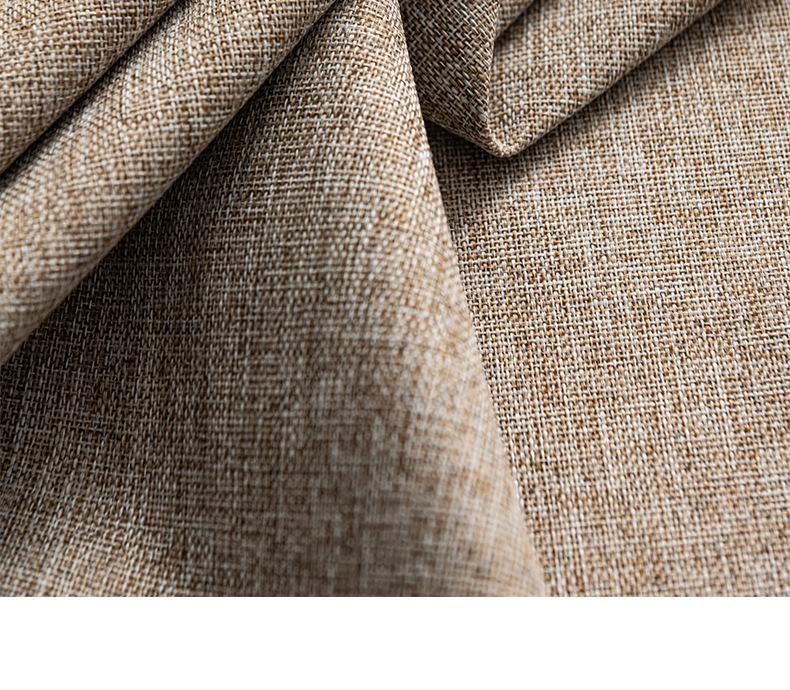 Dual-Sided Full Blackout Imitation Linen Curtains