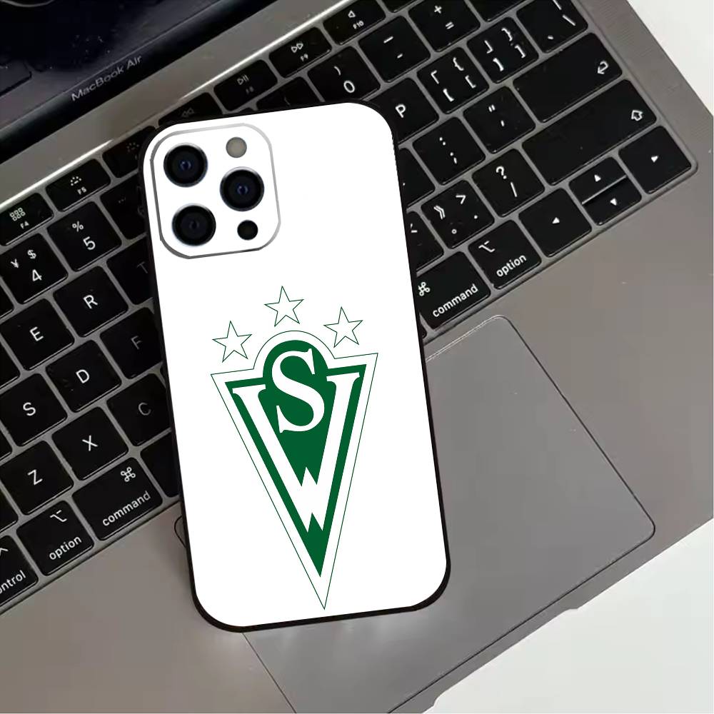 

Santiago W-Wanderers Classic Badge Phone Case For iPhone 17,16,15,14,13,12,11 Plus,Pro Max,XS,Soft Silicone Black Cover iPhone16