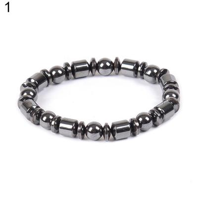 Fantastic Biomagnetic Multi-shaped Black Hematite Stone Magnetic Bracelet