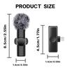 Type-C Mic Mini Lapel Mic Noise Reduction Wireless K11 Microphone  Recording Audio Video
