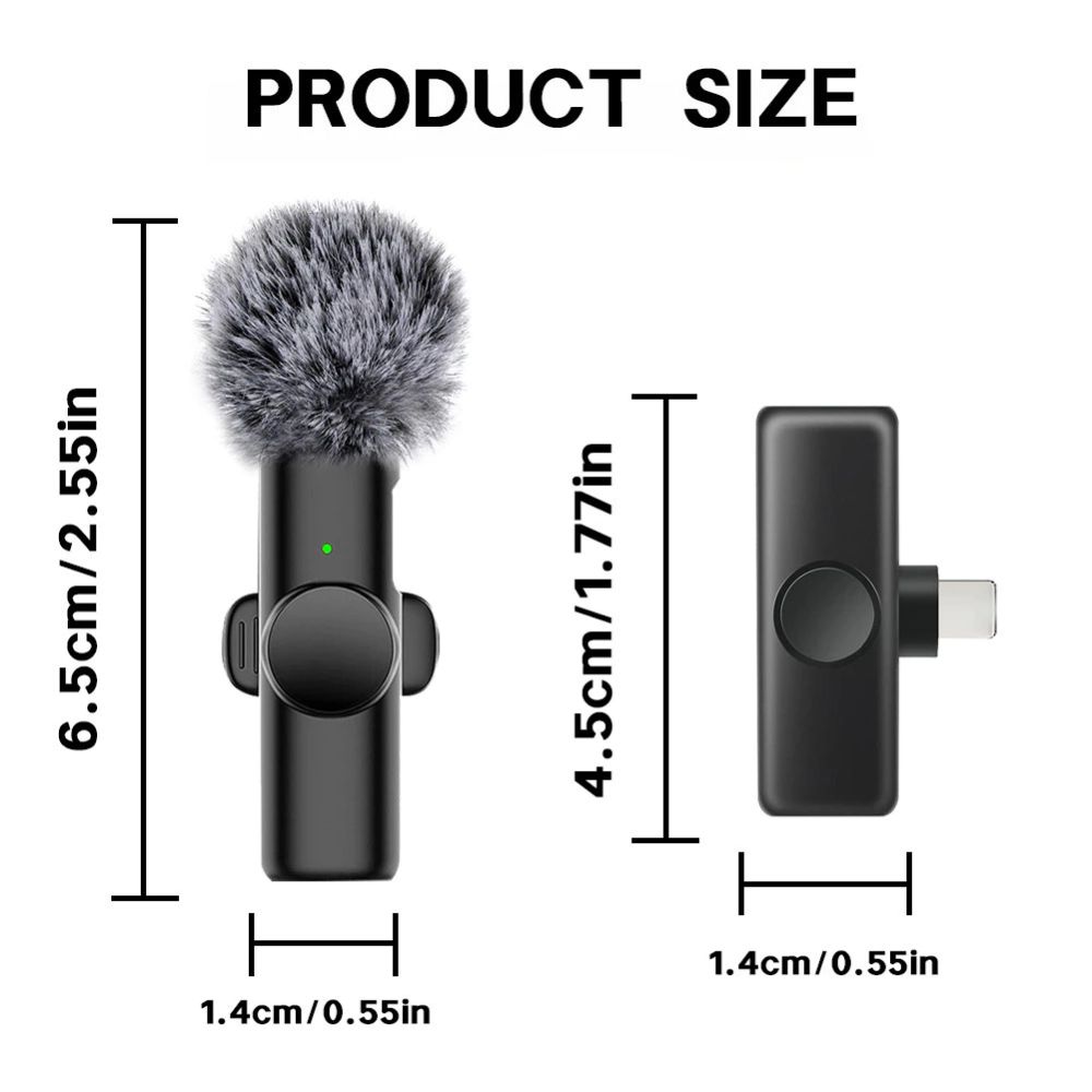 Type-C Mic Mini Lapel Mic Noise Reduction Wireless K11 Microphone  Recording Audio Video