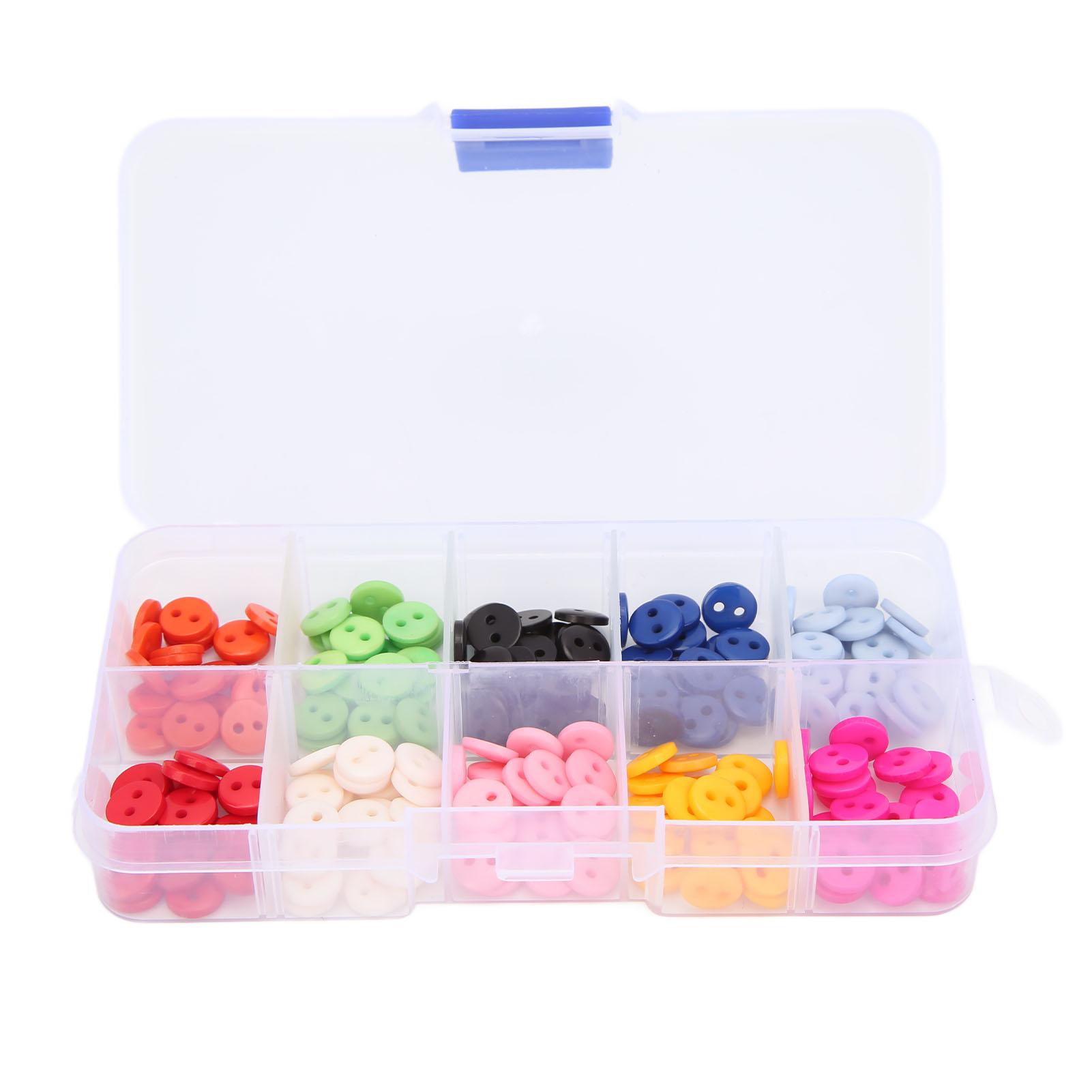 

200 шт. Полимерные пуговицы 2 отверстия 9 мм Разноцветные Аксессуары для украшения детской одежды