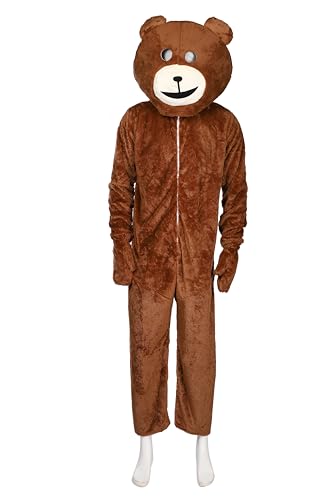 [kitamurasyokai] Bear Costume, Kigurumi, Adult, Cosplay, Animal Costume, Halloween, Party, Entertainment, Event, Unisex, Fluffy Fleece Material