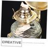 NUOBESTY Kerosene Lamp Burner Replacement Set of 3 with Wick, Retro Oil Lamp Parts, Antique Lantern Wick Burner, Metal Adjuster, Repair Parts, Interio