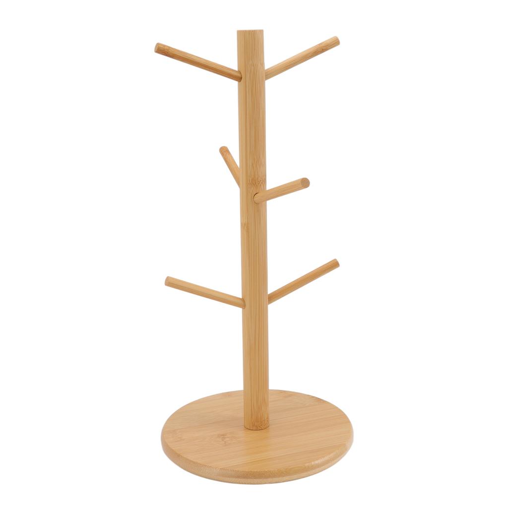Coffee Cup Holder Space Saving Bamboo Coffee Mug Tree Rack Holder Organizer for Storage Display