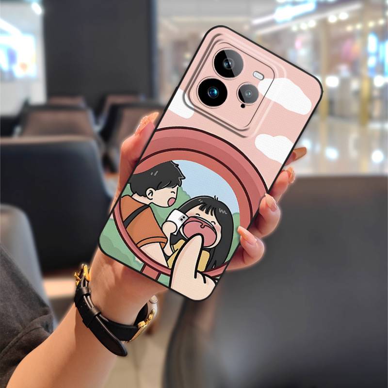 Cartoon Silicone Phone Case For Realme GT7 Pro TPU Shockproof Couple Phone Pouch Anti-dust Full Wrap Soft Case Graffiti
