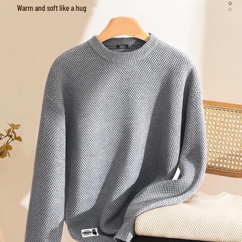 Fingercroxx Men's Korean Style Casual Knit Sweater