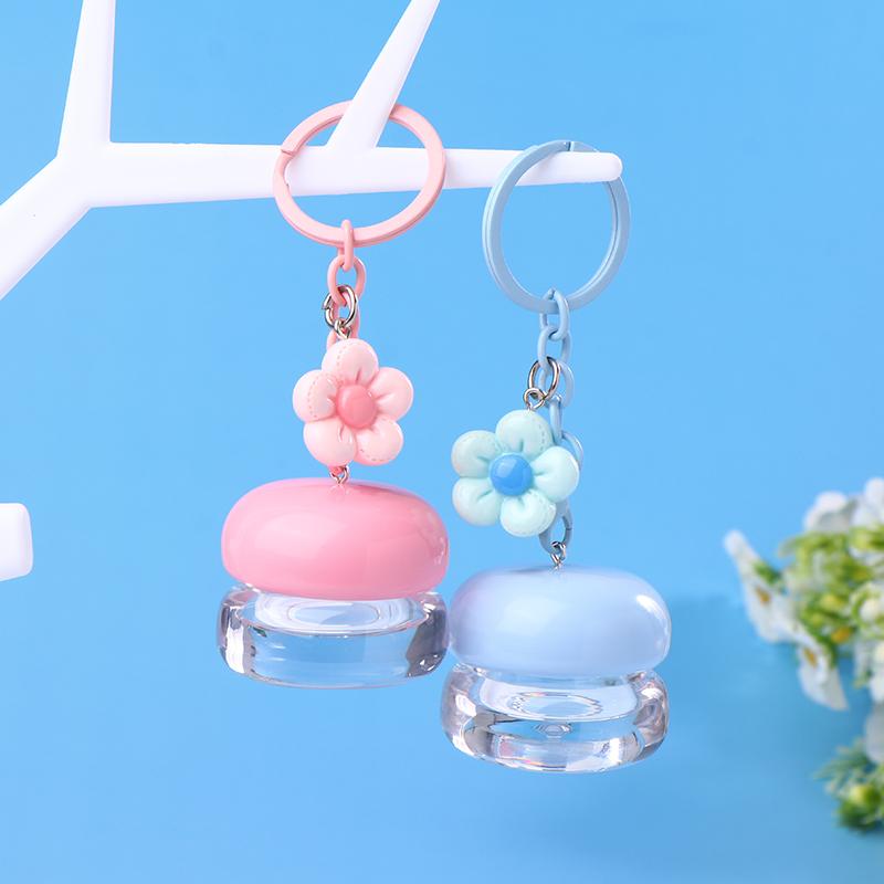 1Pcs 5G Mini Empty Plastic Lip Mask Jars With Keychain Pendant Lip Balm Cans Cream Lip Balm Containers Lipstick Makeup Container