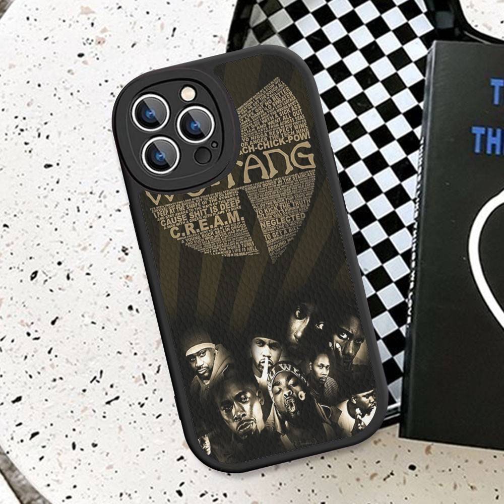 Singer W-WU-T--TANG Phone Case Hard Leather For iPhone 16 15 14 13 12 Mini 11 14 Pro Max Xs X Xr 7 8 Plus Fundas