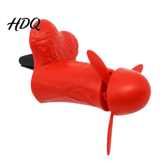 Fun Car Vent Decoration Funny Air Freshener Clip Novelty Aromatherapy Diffuser Rotating Propeller Automotive Outlet Fan for Interior Accessories