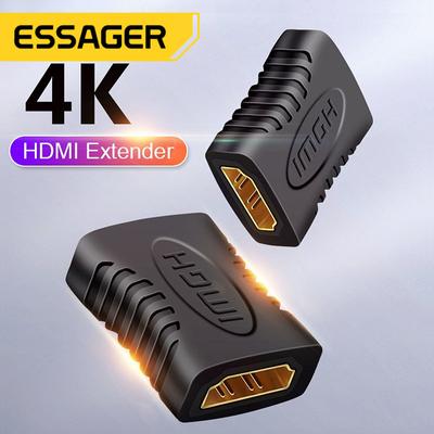 1-2PCS 2K HDMI Extender Female To Female Converter Extension Adapter For Monitor Display Laptop PS4/3 PC TV Hdmi Cable Extension