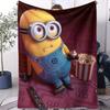 AgnesMinion BFF Hug Cute Cartoon Print Flannel Blanket for Adult Quality Soft Warm Universal Blanket for Travel Picnic Home