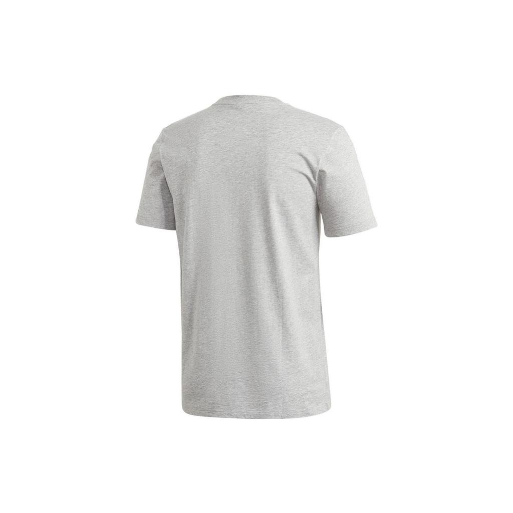 Adidas Disney Collaboration Cartoon Print Striped Crew Neck Short Sleeve T-Shirt Unisex Tops Gray GQ0906