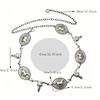 Retro Bohemian Zinc Alloy Waist Chain with Bull and Horse Head Decoration Belt