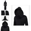 Halloween Black Death God Cosplay Costume With Polyester Fabric For Stage Performances And Party Events