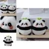 Urocza Mini Pluszowa Panda Uroczy Breloczek z Miękkiego i Przytulnego Perłowego Weluru