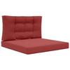 Outdoor Sofa Cushions 2 Pcs Burgundy Polyester