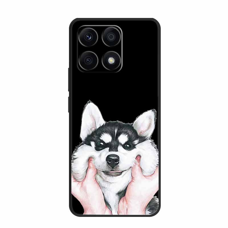 Black Silicone Case For Xiaomi 15T Pro Case Cartoon Cat Soft Back Cover For Xiaomi 15T 5G 17 14T Pro Phone Case Coque Funda Para
