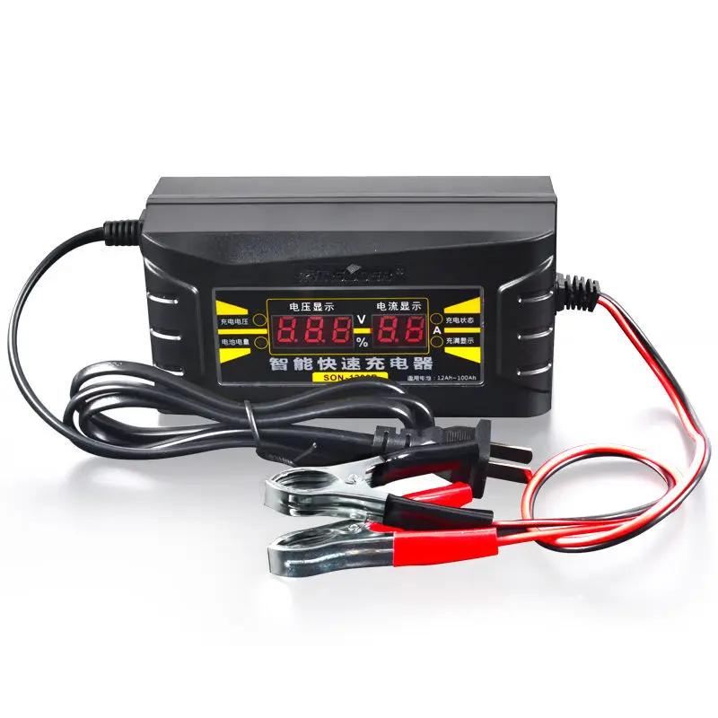 12V 10A 6A Full Automatic Smart Car Battery Charger Moto Smart Power Charging Wet Dry Lead Acid Digital LCD Display EU US Plug