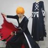 Anime BLEACH Kurosaki Ichigo Cosplay Kostým Japonská Manga Cosplay Černobílý Oblek Halloween Uniforma pro Hraní Rolí pro Muže