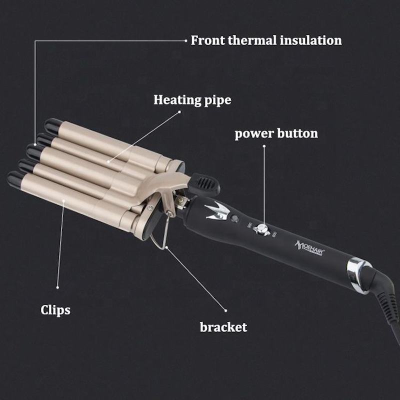 Бытовые керамические ионные щипцы для завивки с пятью трубками — фото 3