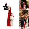 Christmas Themed Santa Snowman Figurine Set Resin Materials Perfect For Indoor Outdoor Seasonal Party Decoration