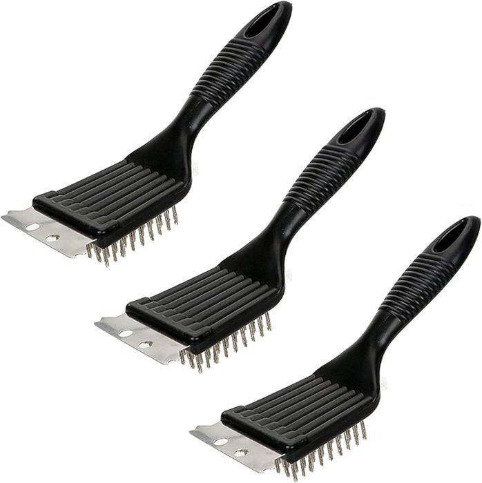 

3 Штуки Щітка для Гриля, Металева Щітка для Барбекю, Щітка для Барбекю з Нержавіючої Сталі, Використовується для Газового Електричного Барбекю