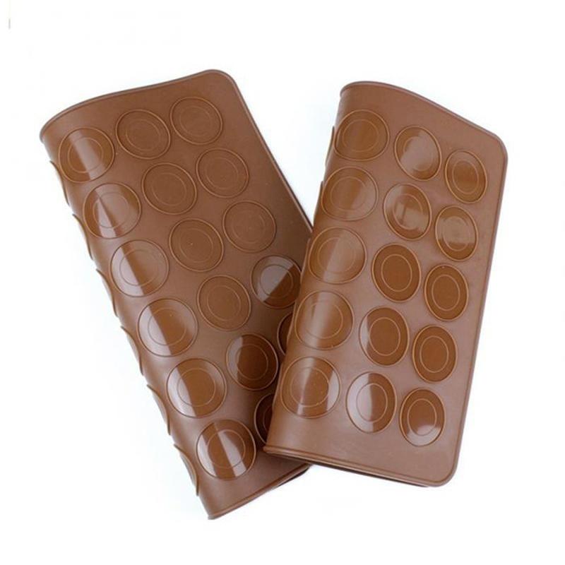 30 Runda Hål Macaron Silikonform Bakplatta Hög Temperaturbeständighet Bakform 1st