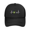 Jamaican Flag Heartbeat ECG Design Jamaica Casquette  Women Unisex Outdoor Hats  Adjustable Sun Cap Casual Baseball Caps