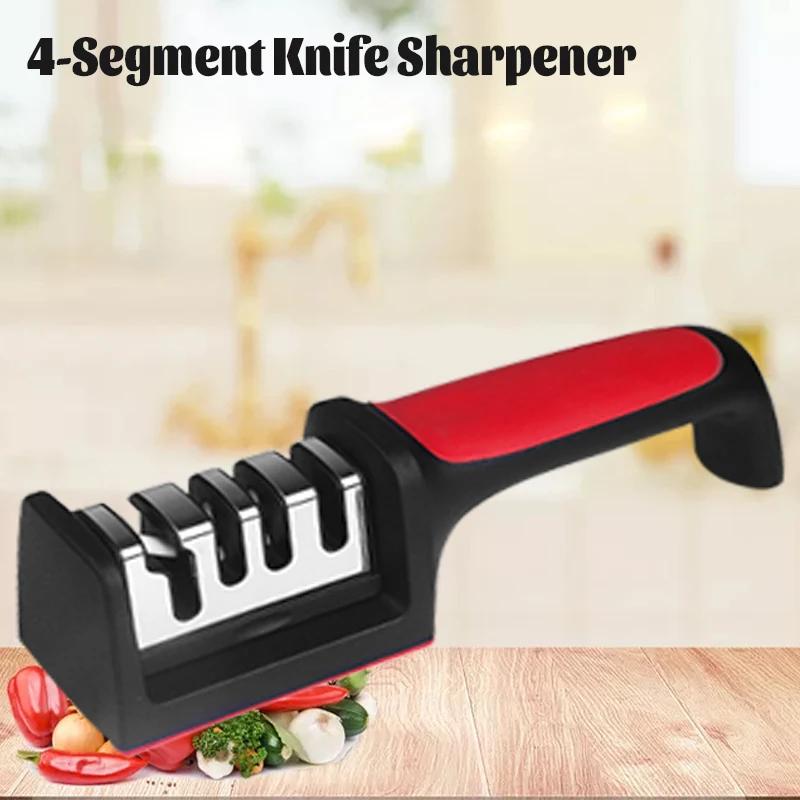 Professional 3/4 Purpose Knife Sharpener Multi-Kitchen Knife Scissor Sharpening Stone Hand-Held Quick Knife Sharpener Tool