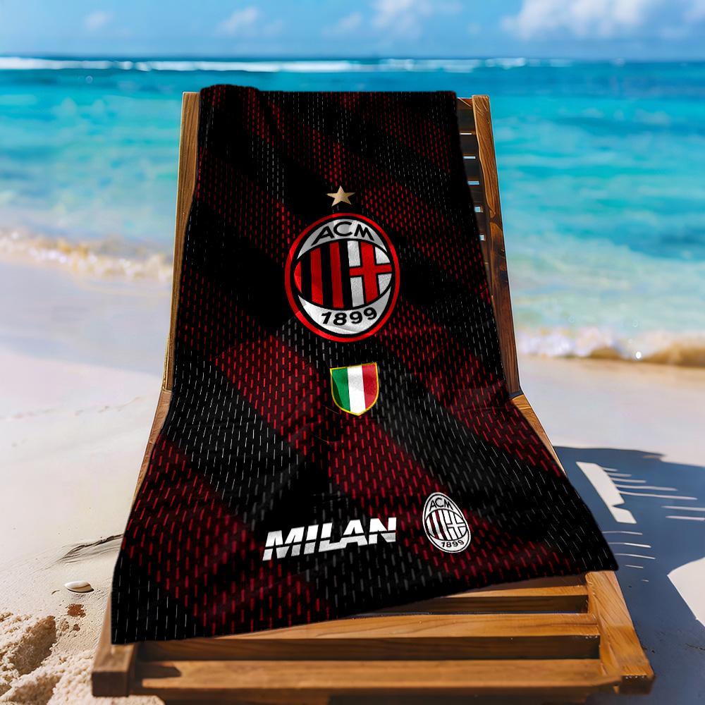 Ac Milan Strandtuch Hohe Saugfähigkeit Schnelltrocknend Bequem Leicht Geeignet Für Schwimmen Fitnessstudio Camping Yoga Urlaub