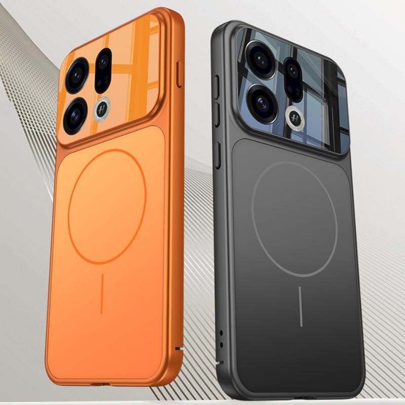 AG Matte for Magsafe Bumper Phone Case For OPPO Find X9 Pro X9pro Shockproof Magnetic Wireless Charging Phone Cover