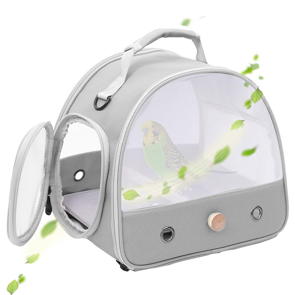 

Breathable Mesh Crossbody Parrot Travel Cage серый