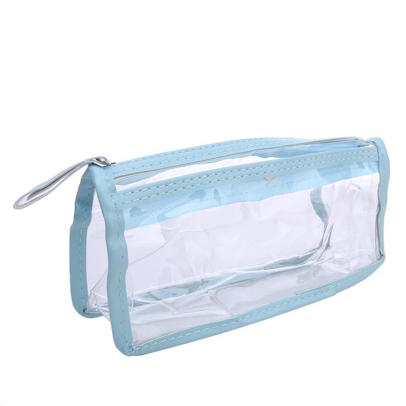 Transparent Double Tier Pencil Case Large Capacity Pen Bag School Study Stationery Office Supplies