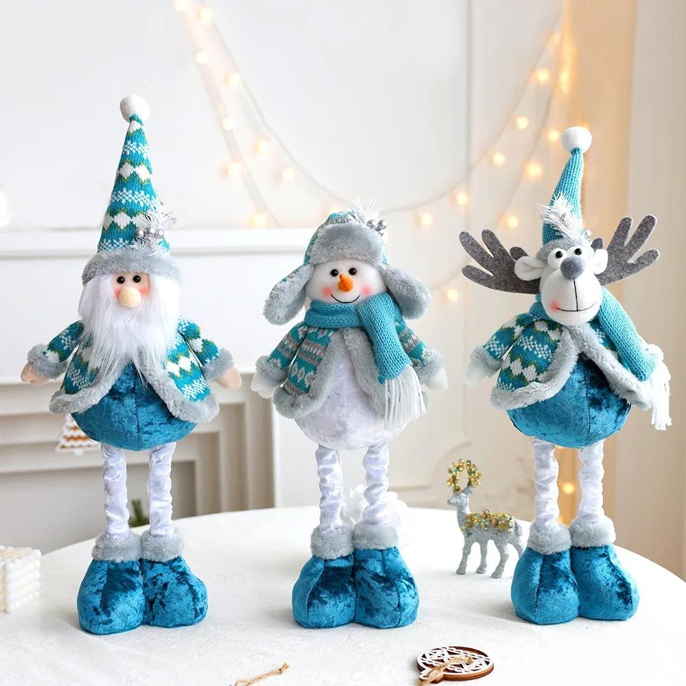 Snowman Elk Christmas Telescopic Doll Ornaments Cute Merry Christmas Decoration  New Year Supplies