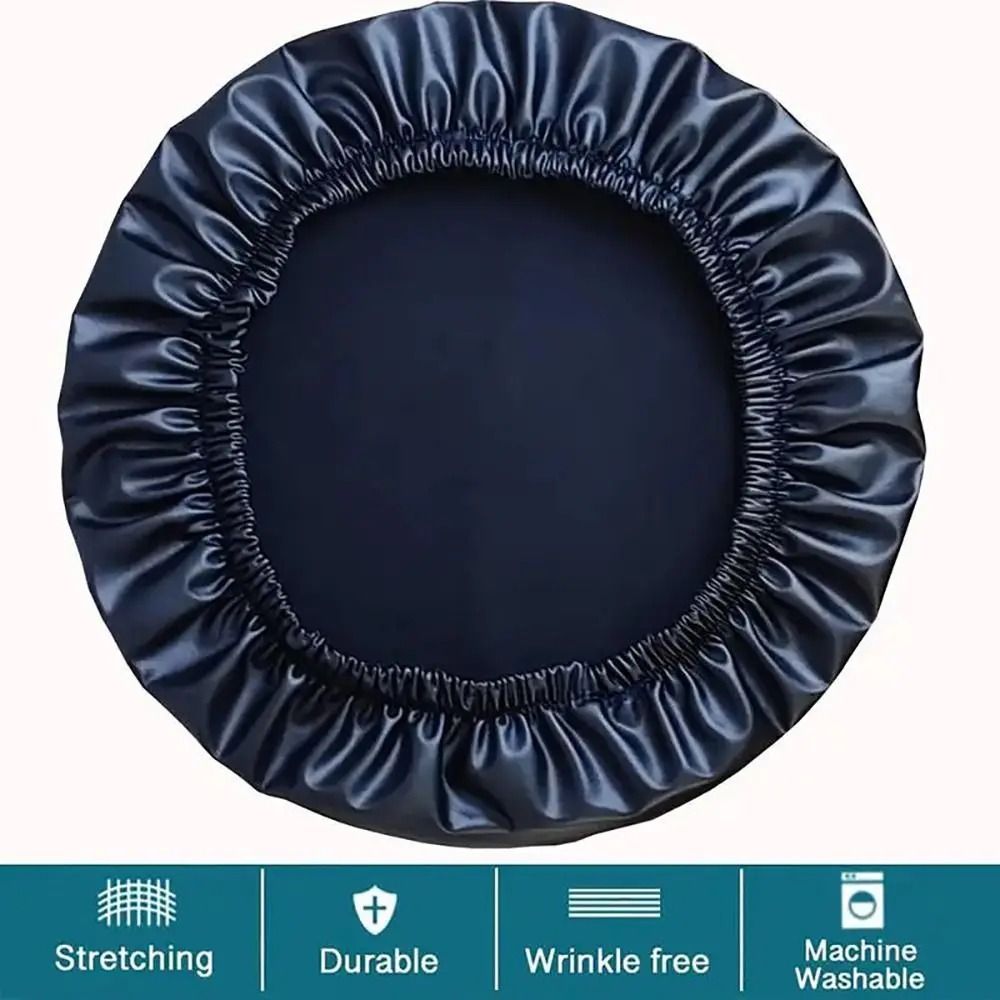 4Pcs PU Leather Round Chair Seat Cover Elastic Round Chair Slipcover Lift Chair